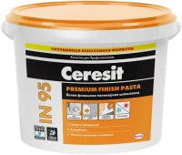 Готовая финишная полимерная шпаклевка Ceresit IN 95 Premium Finish Pasta 5 кг
