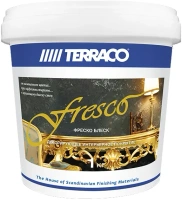 Покрытие декоративное с цветным мерцанием Terraco Fresco Pearlesent 1 кг бесцветное Шанжан Медный