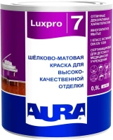 Шелково матовая краска для высококачественной отделки Aura Eskaro Luxpro 7 900 мл белая