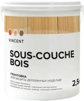 Грунтовка для защиты деревянных изделий Vincent Sous Couche Bois 2.5 л