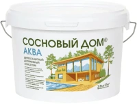 Деревозащитный декоративный антисептик Сосновый Дом Аква 2.5 л белый