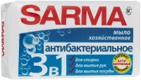 Мыло хозяйственное 3 в 1 Сарма Антибактериальное 140 г