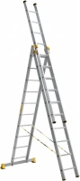Лестница алюминиевая трехсекционная профессиональная Алюмет P3 6.89 м /3 * 10 ст
