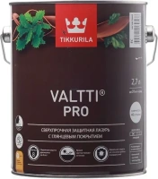 Сверхпрочная защитная лазурь с глянцевым покрытием Тиккурила Valtti Pro 2.7 л тик