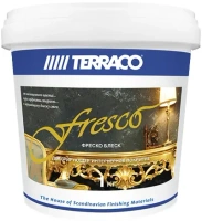 Покрытие декоративное с цветным мерцанием Terraco Fresco Pearlesent 1 кг бесцветное Серебряная