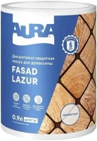 Декоративно защитная лазурь для древесины Aura Аура Fasad Lazur 900 мл бесцветная