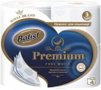 Бумага туалетная Belux Batist Premium Pure White 4 рулона в упаковке