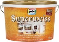 Интерьерная влагостойкая краска гладкая супербелая акриловая Jobi Superweiss 10 л белая неморозостойкая