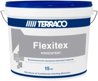 Текстурное суперэластичное покрытие на акриловой основе Terraco Flexitex 15 кг белое база Pastel