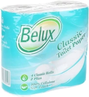 Бумага туалетная Belux Classic 4 рулона в упаковке 2 слоя