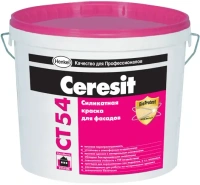 Краска силикатная для внутренних и наружных работ Ceresit CT 54 4 л белая