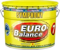 Акрилатная краска для стен и потолков Финкраска Симфония Euro Balance 7 10 л пластик белая