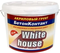 Акриловый грунт для наружных и внутренних работ White House Бетон контакт 12 кг