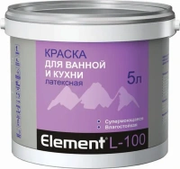 Краска для ванной и кухни латексная супермоющаяся Alpa Element L 100 5 л белая