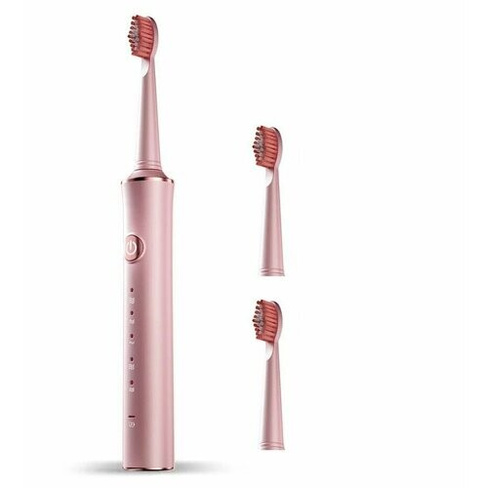 Электрическая зубная щетка Sonic ХМ-802 2 сменные щетки, 5 режимов работы, розовый Нет бренда