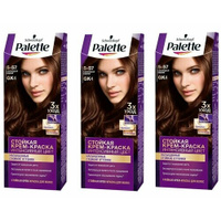 Palette Стойкая крем-краска для волос GK4 Благородный каштан, 110 мл, 3 штуки Палетт