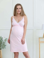 Сорочка для беременных и кормящих женщин ФЭСТ розовый/белый арт.П17504 (170, 176-100-106)