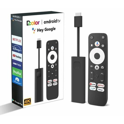Dcolor GD1, 4К ТВ стик Android приставка, сертифицированная Google ТВ