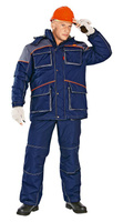 Костюм Спец утепленный куртка и брюки темно-синий размер 48-50 рост 182-188