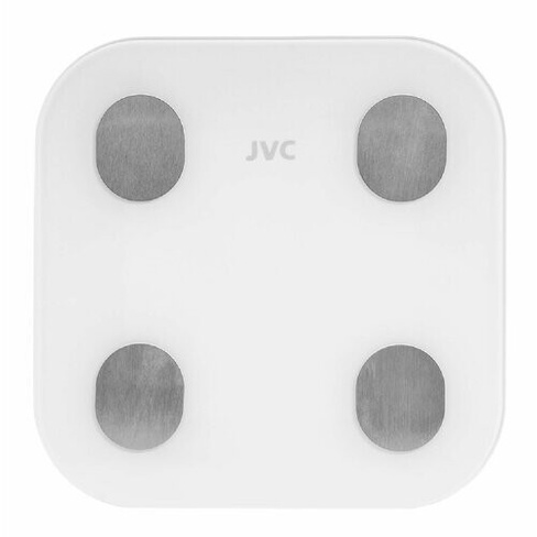 SMART напольные весы JVC управление со смартфона, до 180 кг, с функцией BMI измерение жира, жидкости, мышечной и костной