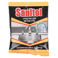 Средство чистящее Sanitol для чистки труб, порошок, 90 г