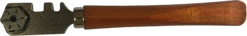 Стеклорез Sturm 1077-AL-02 6-ти роликовый, с деревянной ручкой STURM
