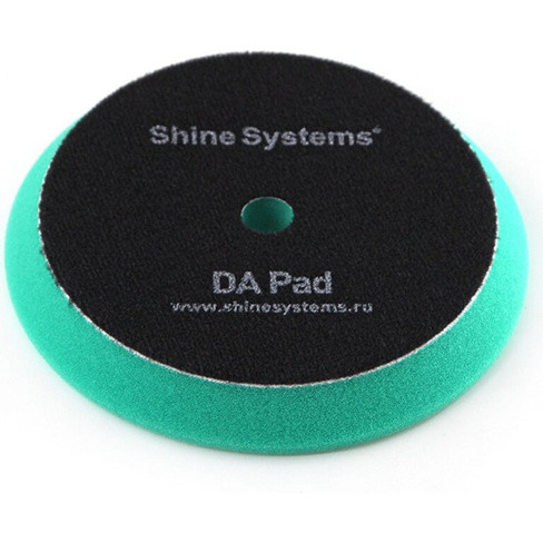 Экстра твердый полировальный круг Shine systems DA Foam Pad Green