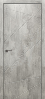 Дверь межкомнатная Графика 1 ПГ эмалит бетон серый