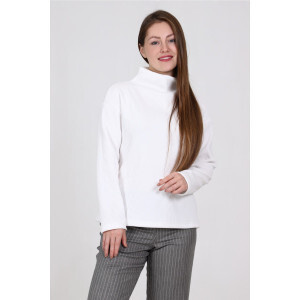 Пуловер женский ODIS-ПЛ13-2МО трикотажный велюр (р-ры: 46-52) молочный