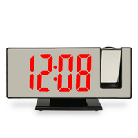 Часы - будильник электронные настольные с проекцией на потолок, термометром, календарем, usb No brand