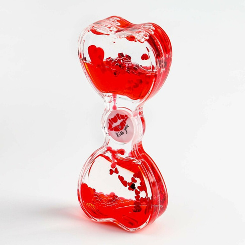 Гелевые часы, антистресс, 13 х 7.5 см, красные No brand
