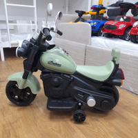 Электромотоцикл детский цвет зеленый