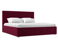 Кровать интерьерная Кариба 200, микровельвет, бордовый M-lion мебель