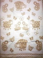 Одеяло байковое 57-6ЕТЖ, 100% хл. 118х100 (коричневый) Ермолино