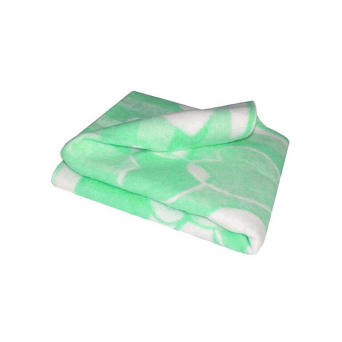 Одеяло байковое 57-4ЕТОЖ, 100% хл. 118х100 (зеленый) Ермолино