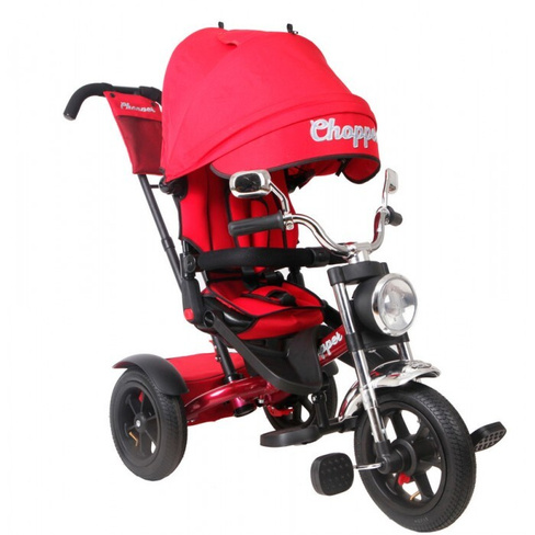 Велосипед трехколесный с фарой Chopper, надувные колеса CH1 (красный) CHOPPER