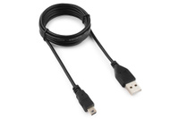 Шнур USB (A)шт. - 5 pin mini USBшт. 1,8м, черный "Гарнизон"