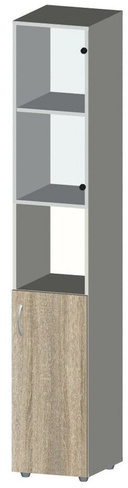 Шкаф-пенал комбинированный Грейд со стеклом правый арт. ШПДКСГ Карат-Е