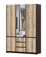 Шкаф для одежды трехстворчатый Прага с зеркалом SV-Мебель
