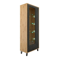 Шкаф со стеклом GRACE REG2W с подсветкой BRW-Мебель
