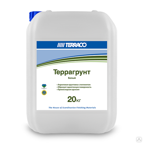 Грунтовка проникающая Terraco Террагрунт белый 10 кг 6812010