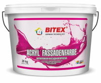 Краска акриловая фасадная Bitex Acryl Fassadenfarbe 20 кг
