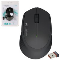 Мышь беспроводная LOGITECH M280 2 кнопки + 1 колесо-кнопка оптическая черная 910-004287