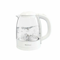 Стеклянный чайник Kelli KL-1386 Белый 2200Вт 1л