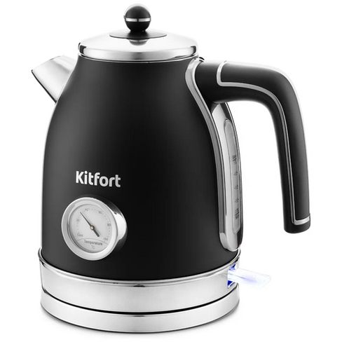 Чайник Kitfort, термометр, отключение при снятии с подставки, блокировка включения без воды, 2150Вт