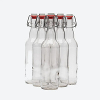 Бутылка стеклянная светлая БП 500 мл с бугельной пробкой, 12 шт/уп
