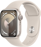 Умные часы Apple Watch Series 9 45mm Aluminum Case with Sport Band S/M (Цвет: Starlight)