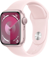 Умные часы Apple Watch Series 9 41mm Aluminum Case with Sport Band S/M (Цвет: Pink/Light Pink)