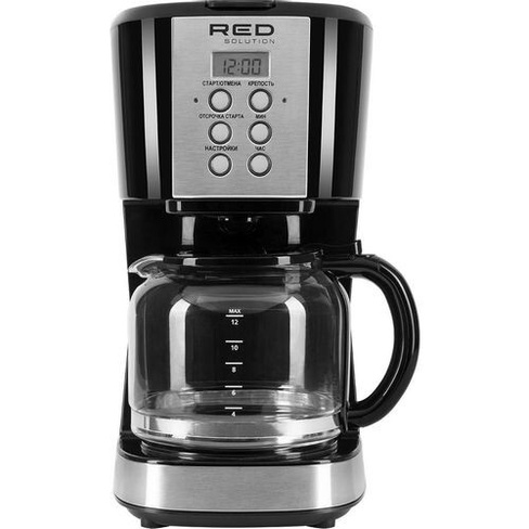 Кофеварка RED solution RCM-M1529, капельная, черный / серебристый