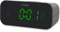 Настольные Часы Hyundai hyundai h-rcl221 черный зеленая подстветка